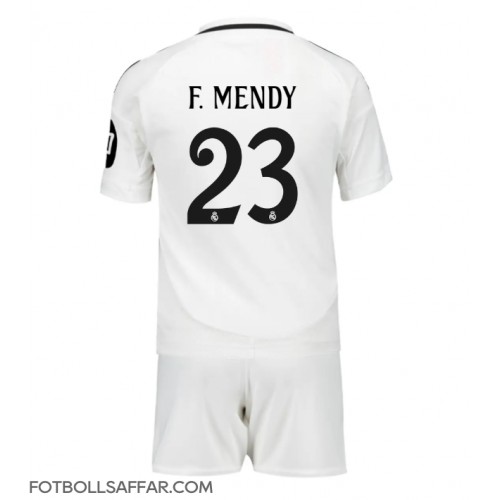 Real Madrid Ferland Mendy #23 Hemmadräkt Barn 2024-25 Kortärmad (+ Korta byxor)